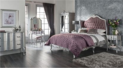 Tempat Tidur Duco Silver Putih Juliet French Style - Gambar 3