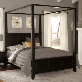 Tempat Tidur Kanopi Minimalis Kayu Jati