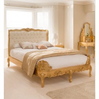 Tidur Ukir Mewah Emas French