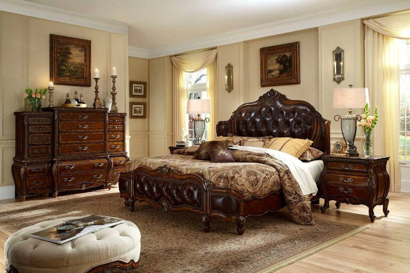 Tempat Tidur Cokelat Ukir Dengan Kesan Minimalis Klasik Tempat Tidur Klasik Lavender Oscar