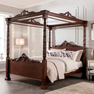 Tempat Tidur Kanopi Antik