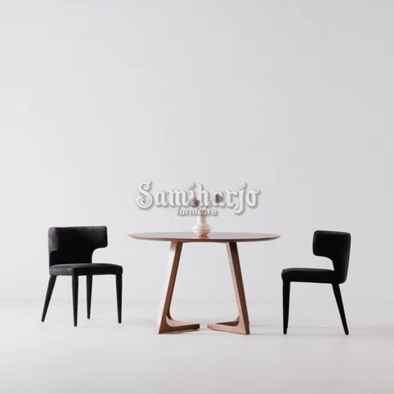 Meja Makan Bundar Valorand Round Scandinavian Modern Solid - Image 3