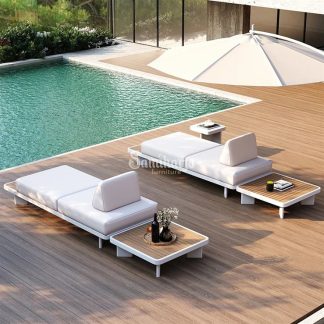 Lounger Daybed Bangku Modern Busa