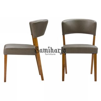 Kursi Makan Jok Kain Desain Mid-Century Modern