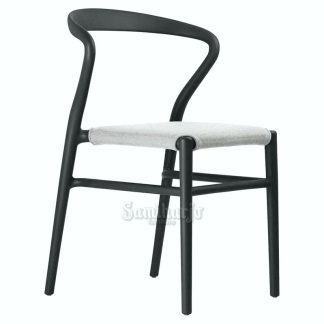 Kursi Café Modern Lengkung Dudukan Kain