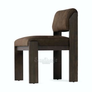 Kursi Café Coklat Tua Minimalis Rangka Kayu Solid