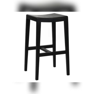 Kursi Bar Kayu Solid Dudukan Lengkung Minimalis