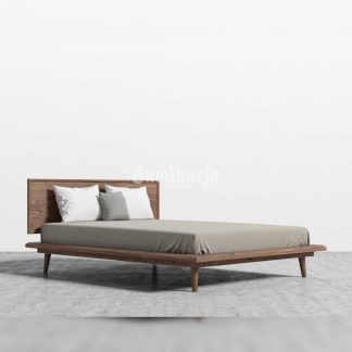 Dipan Kayu Jati Minimalis Modern Simpel Headboard