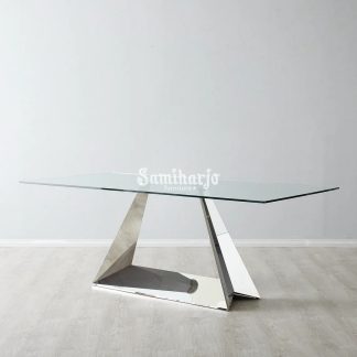 Meja Makan Geometric Stainless Base Desain Modern 1 title