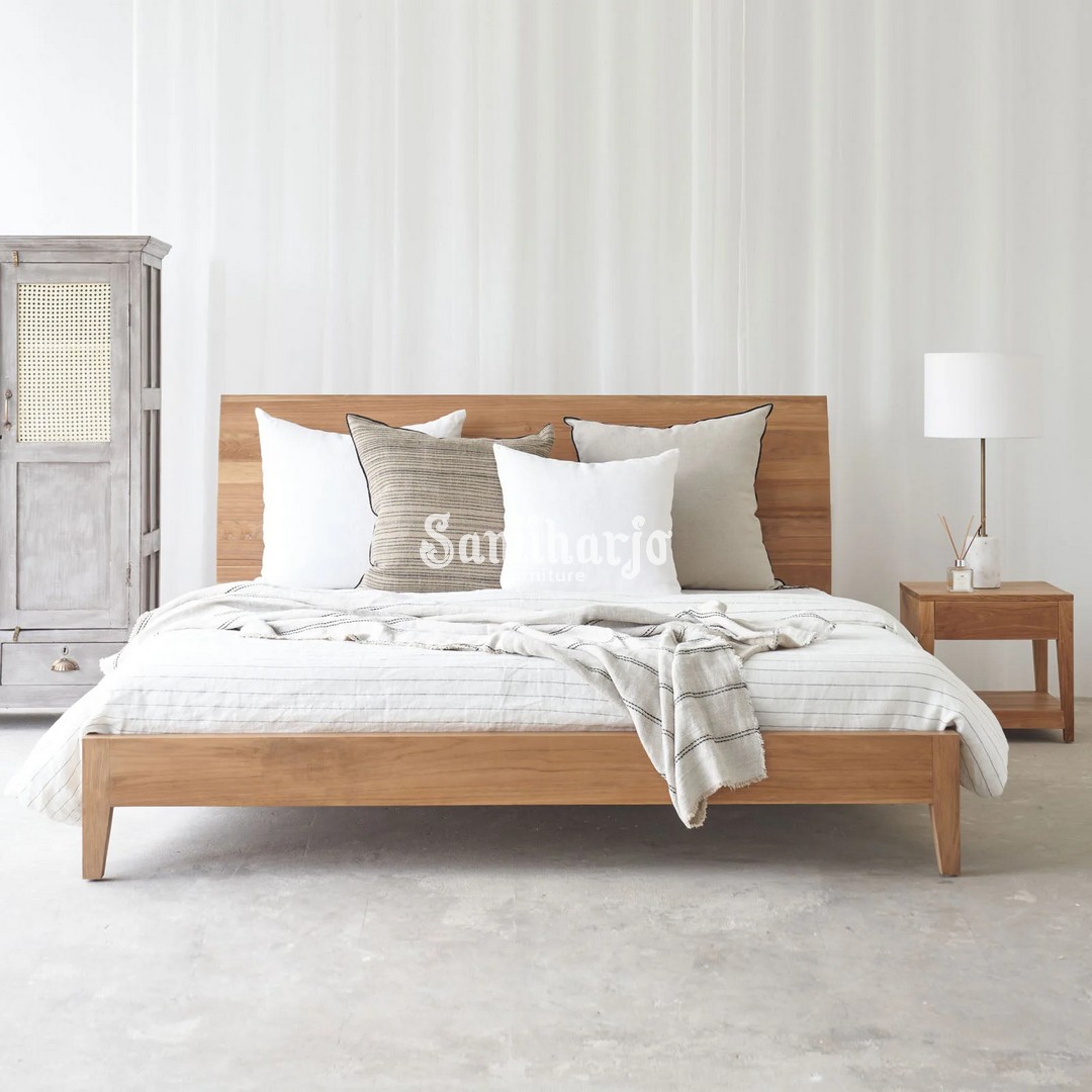 Tempat Tidur Arc Style Scandinavian Modern Kayu Jati - Image 2