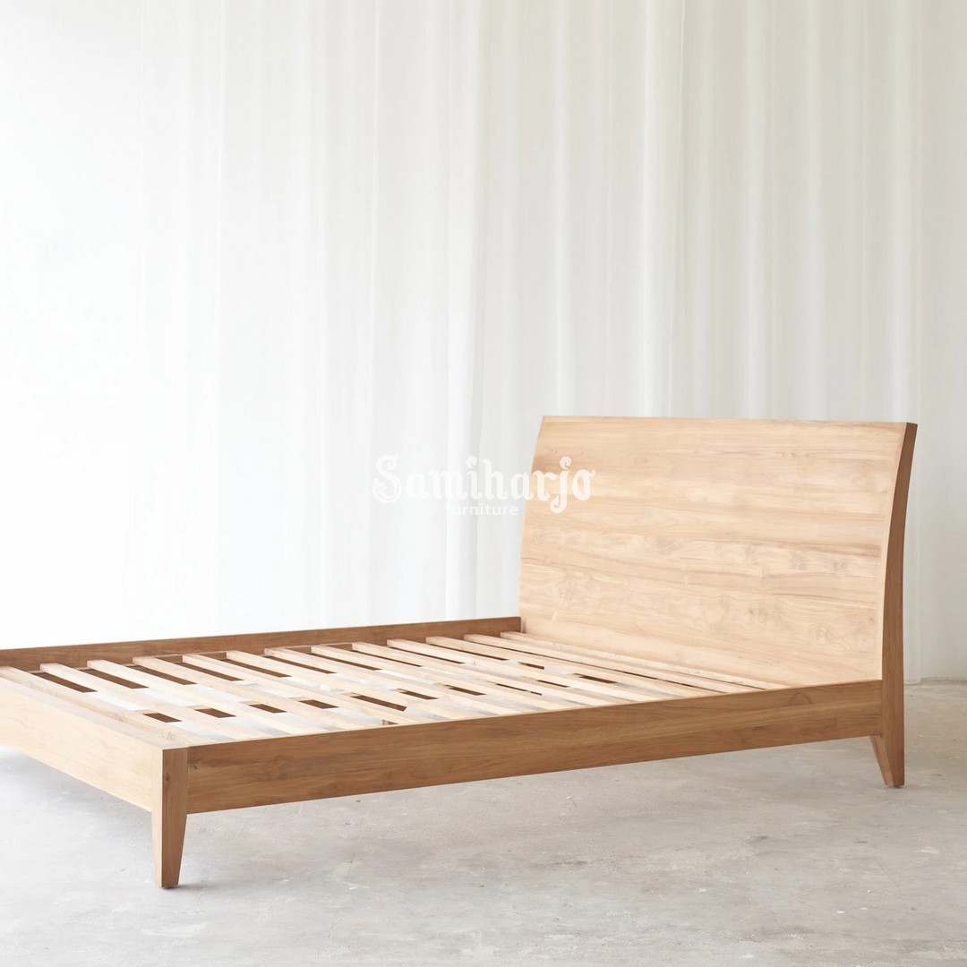 Tempat Tidur Arc Style Scandinavian Modern Kayu Jati - Image 4