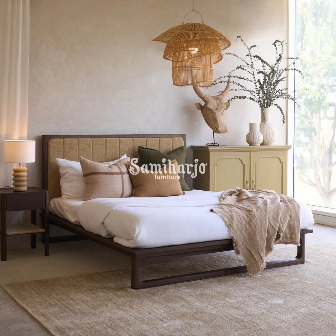 Tempat Tidur Hover Style Resort Modern Upholstered Kayu - Image 2