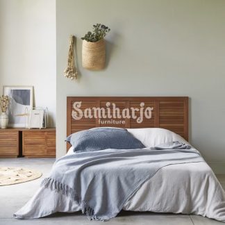 Tempat Tidur Kayu Jati Vincent Louver Bed Modern 1  title