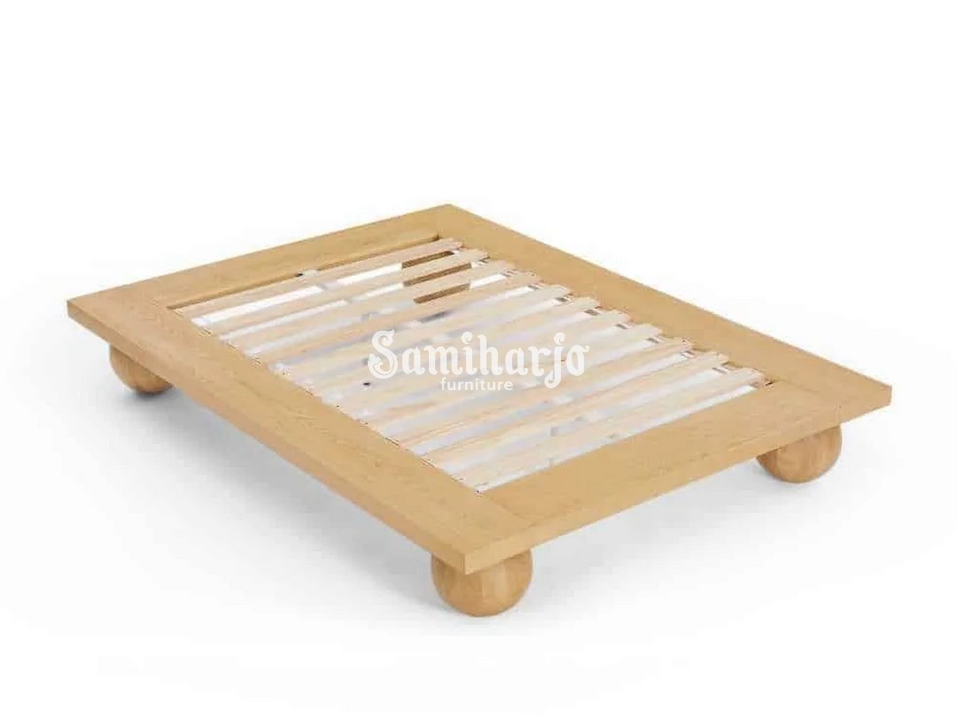Tempat Tidur Kyoto Japanese Zen Rangka Kayu Solid - Image 3
