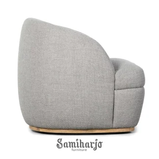 Accent Chair Modern Sculptural Fabric Bentuk Organik 1  title