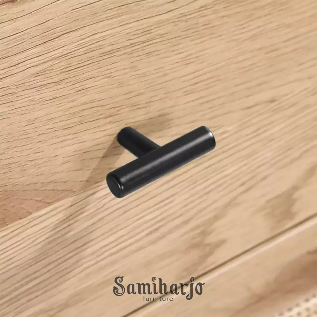 Kabinet Rotan Kayu Minimalis Modern Console Scandinavian Natural - Image 4