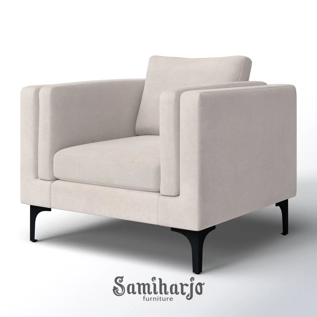 Kursi Lobby Modern Boxy Bantalan Tebal Elegan - Image 2
