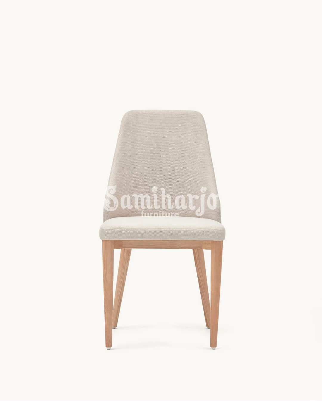 Kursi Makan Contemporary High Back Upholstered Kayu - Image 3