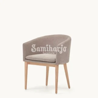 Kursi Makan Contemporary Tub Upholstered Kayu Solid 1  title
