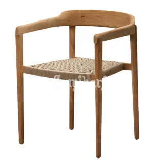 Kursi Makan Kayu Rope Japandi Scandinavian Arm 1  title