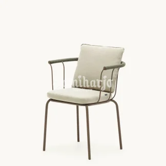 Kursi Makan Outdoor Metal Rope Cushion Contemporary 1  title