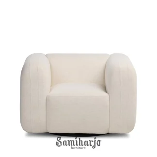 Lounge Chair Sculptural Modern Fabric Bentuk Kubikal 1  title