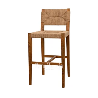 Bar Stool Anyaman Geometrik Atlas Kayu Solid Struktur Kokoh 1 title