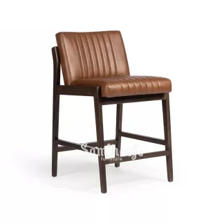 Bar Stool Virello Jahitan Vertikal Dudukan Empuk Kayu Solid 1 title