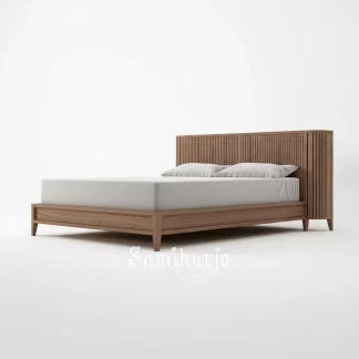 Bed Frame Slat Nordic Horizon Kayu Jati Modern 1  title