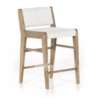 Counter Stool Arven Upholstered Dudukan Tebal Kayu Solid 1 title