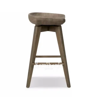 Counter Stool Nara Saddle Organik Dudukan Ukir Kayu Solid 1 title