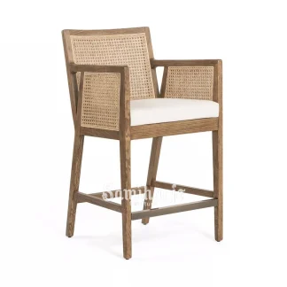 Kursi Bar Rotan Aluna Sandaran Anyaman Rangka Kayu Solid 1 title