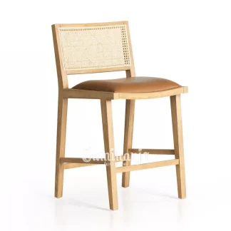 Kursi Tinggi Varese Rotan Sandaran Dudukan Kulit Ergonomis 1 title