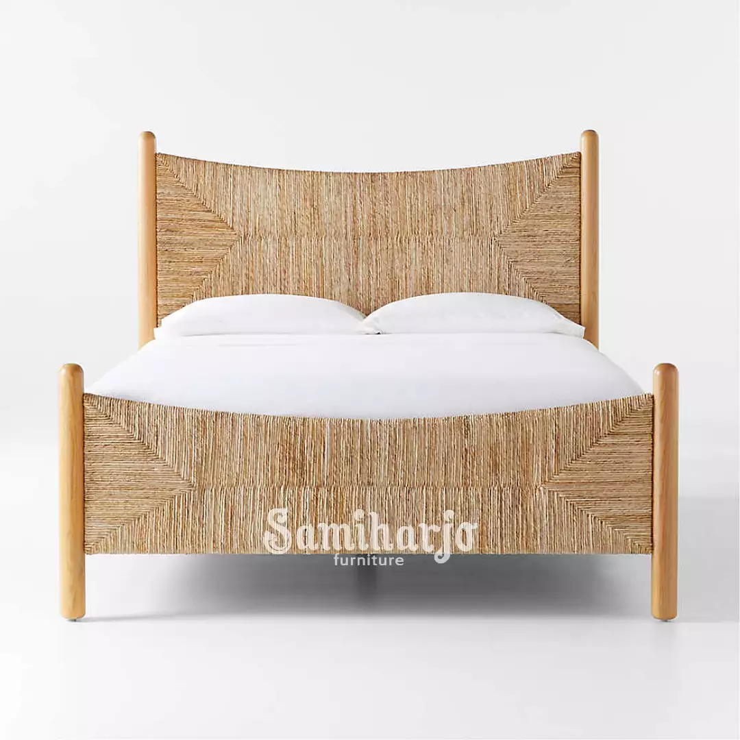 Ranjang Rotan Arunika Anyaman Natural Kayu Jati Estetik - Image 2