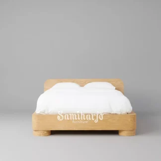 Tempat Tidur Rounded Oak Platform Kayu Jati Minimal 1  title