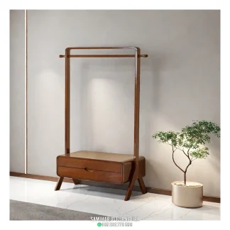 Kabinet Coat Rack Japandi Penyimpanan Foyer Ruang Transit Modern 1  title