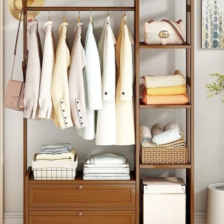 Open Wardrobe Modular Rak Susun Organizer Pakaian Kontemporer 1  title
