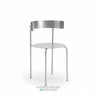 Kursi Makan Minimalis Stainless Penuh Plat Lengkung Cafe Modern 1 title